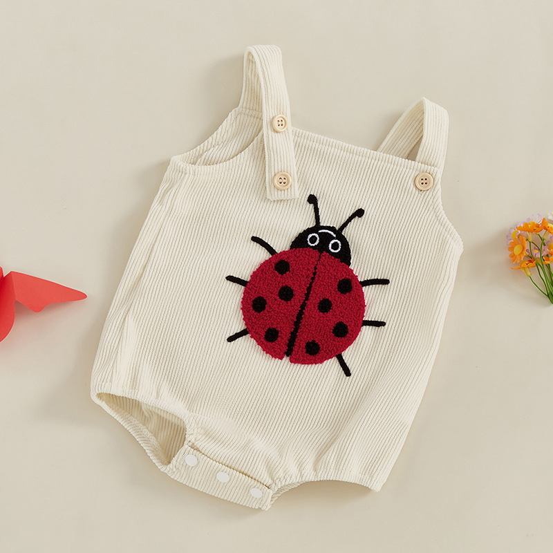 Baby Animal and Plant Embroidered Bodysuit