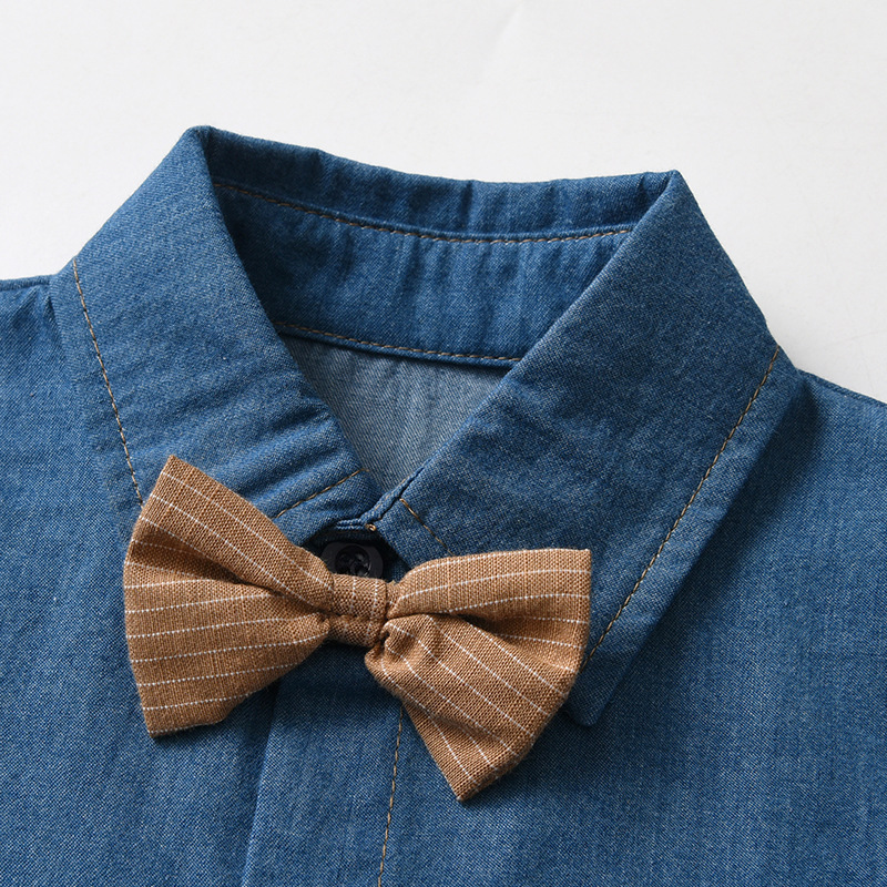 Baby Denim Shirt 2 Pieces Set