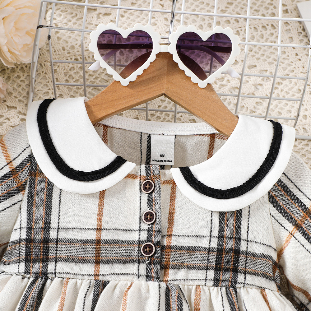 Baby Girl Brown Dress Romper