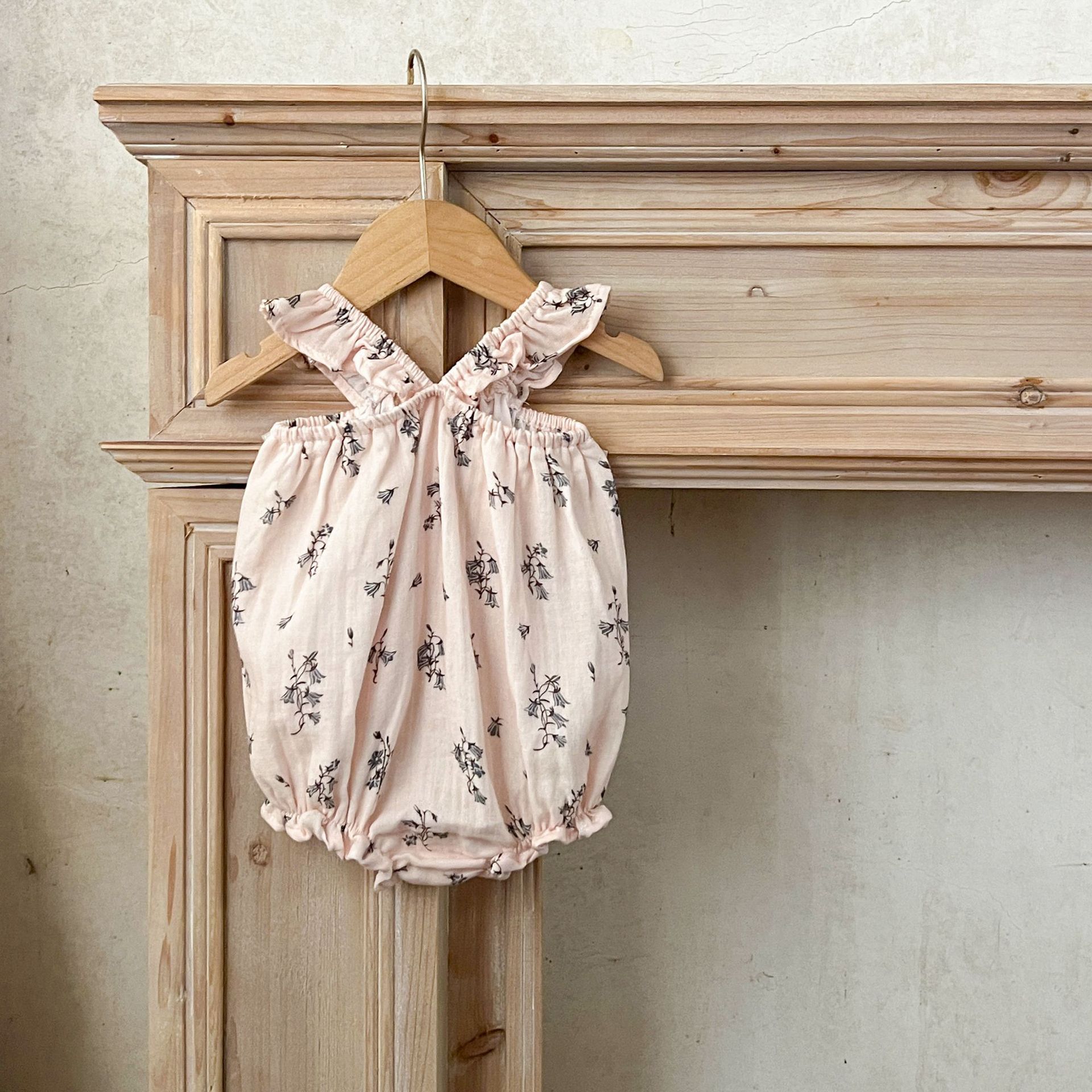 Baby Girl Floral Suspender Suit