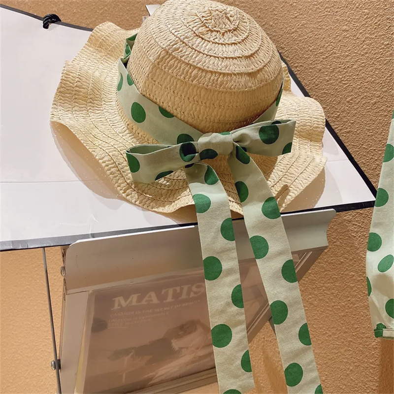 Toddler 2-Piece Green Dots Set with Hat