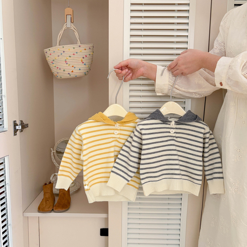 Kids Boys Girls Striped Sweater