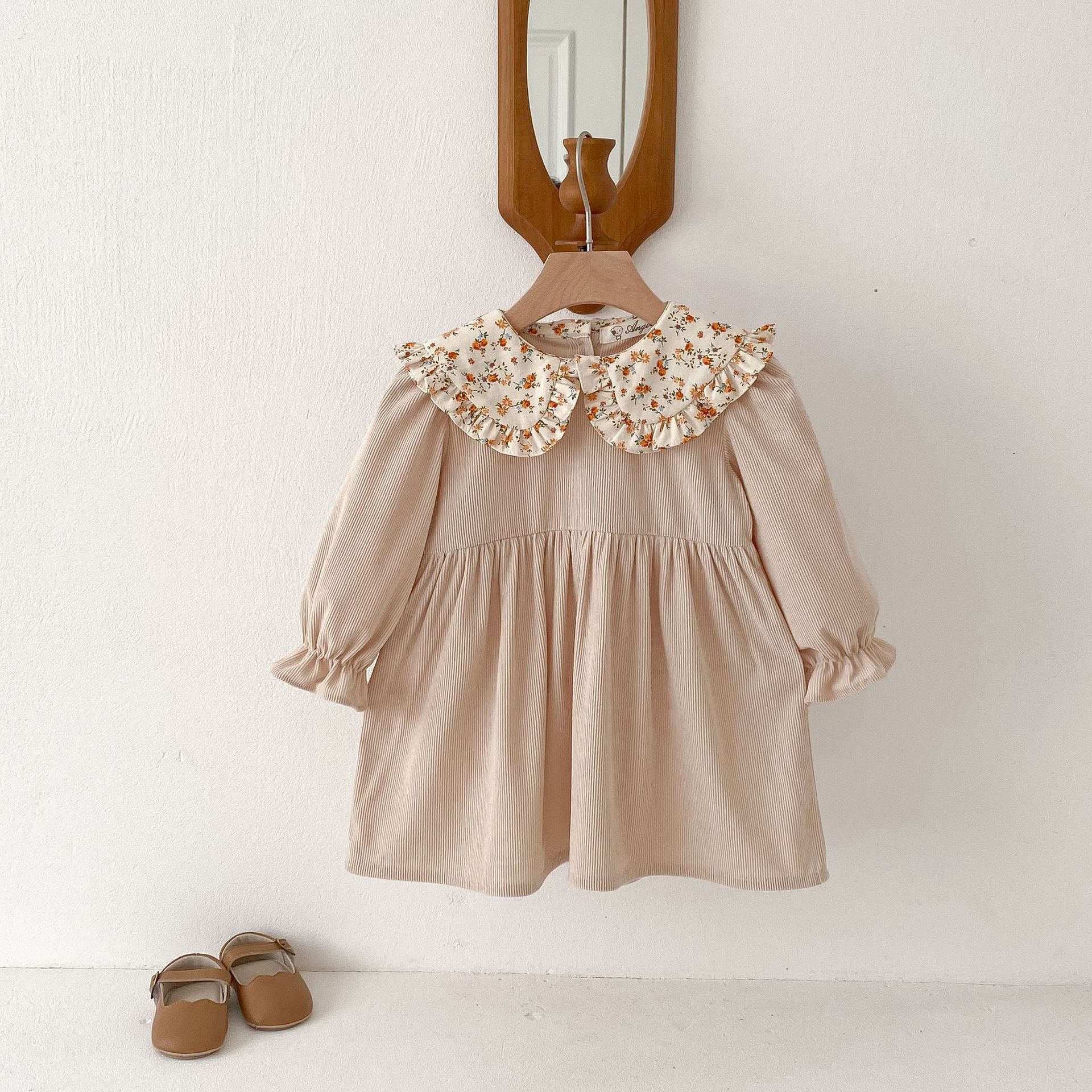 Toddler Girl Floral Collar Dress