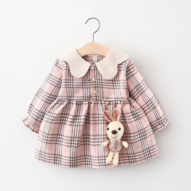 Baby Dots Ruffled Dress with Hat