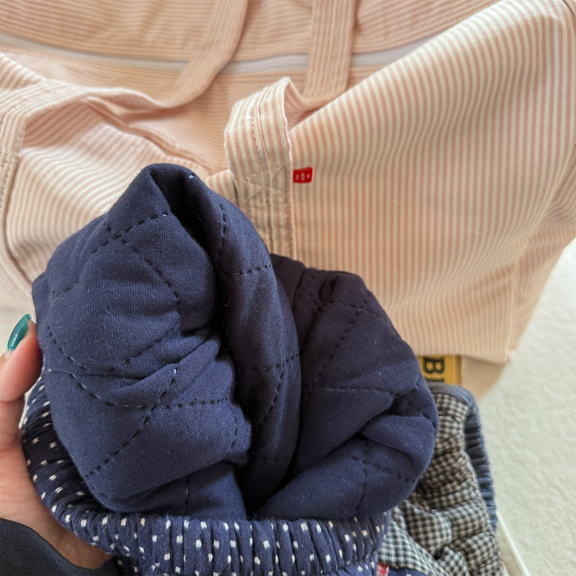 Kids Warm Patchwork Casual Pants