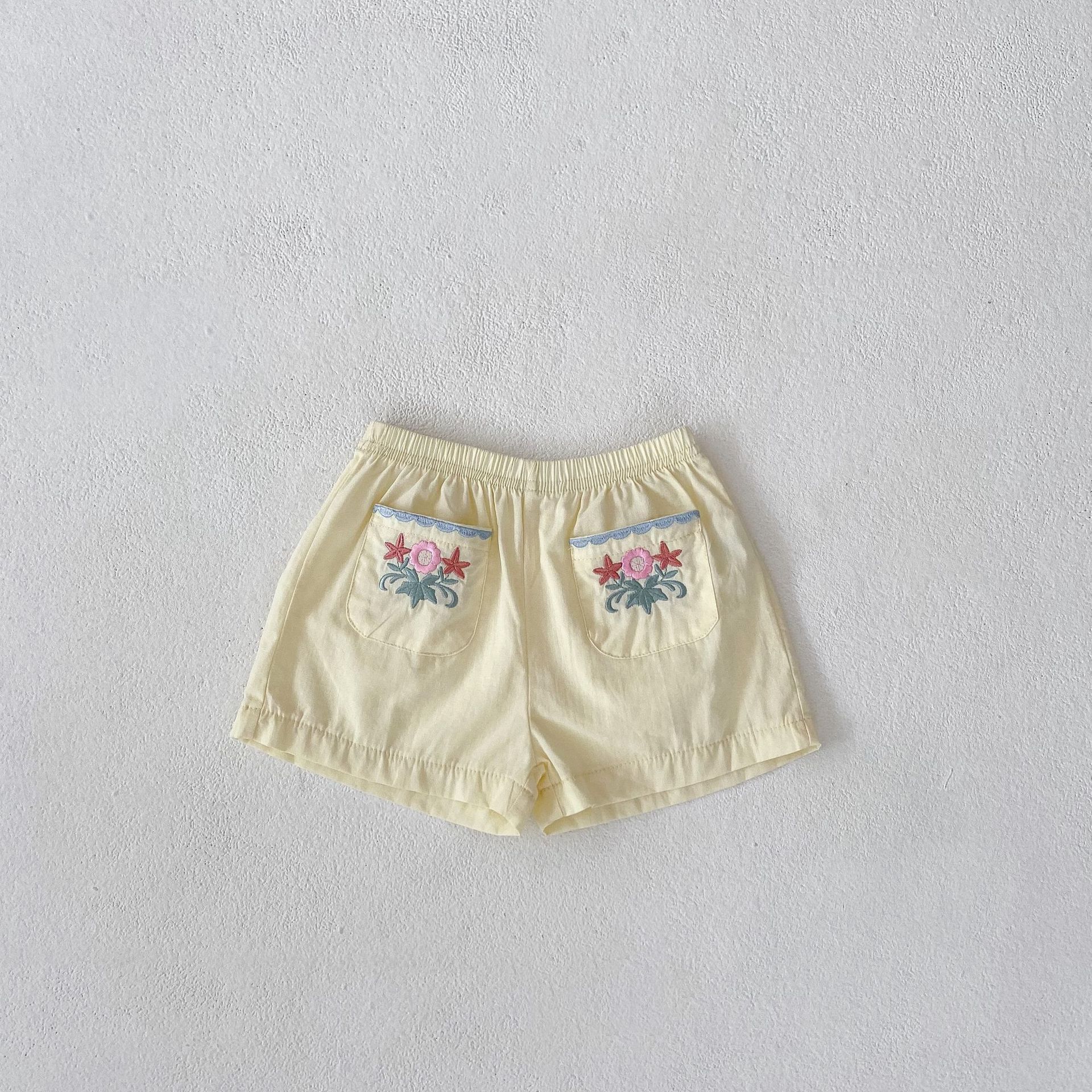 Baby 2-Piece Embroidered Flower Rustic Apricot Set
