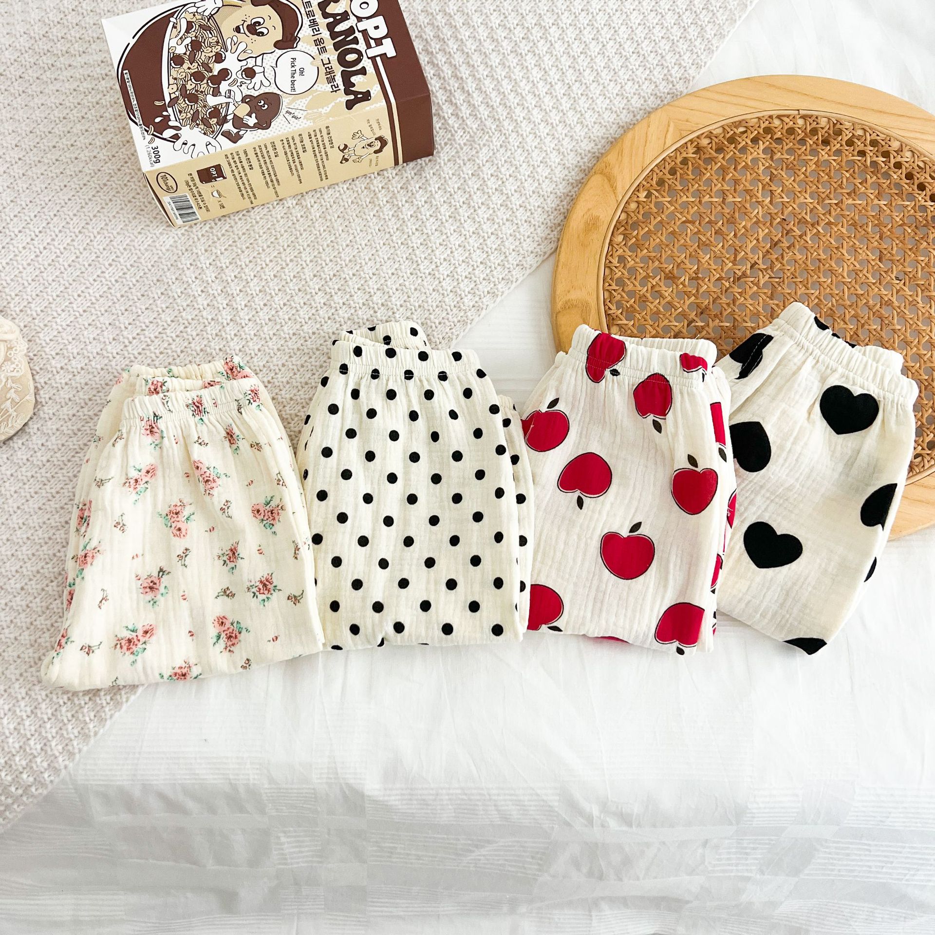 Toddler Apple Dots Florals Pants