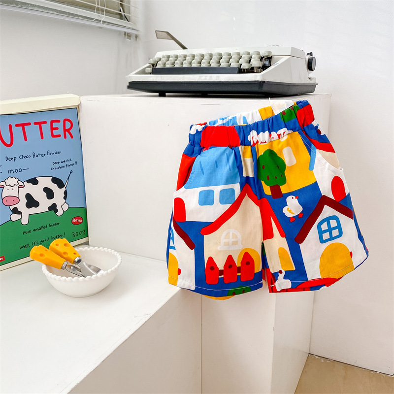 Toddler Colorful House Shorts