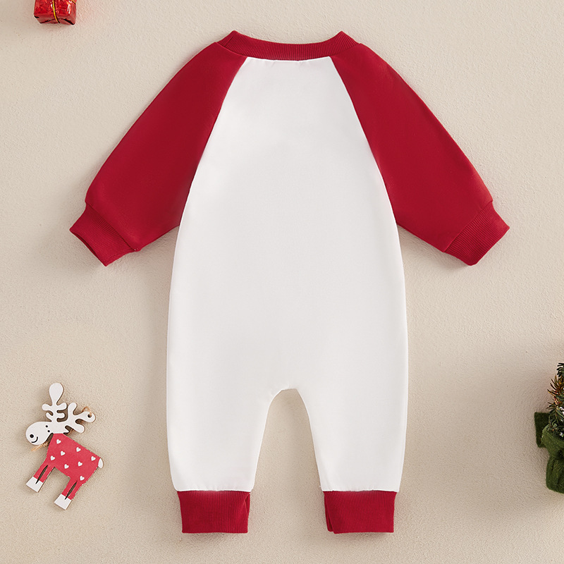 Baby & MY FIRST CHRISTMAS Crew Neck Romper 