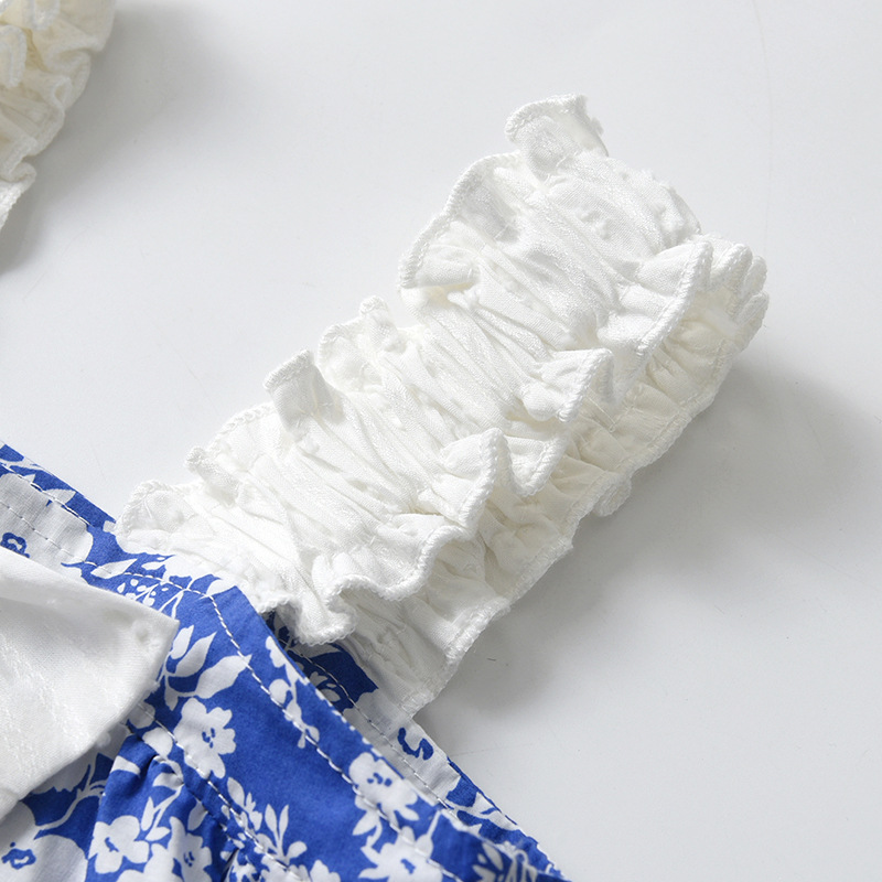 Baby Floral Bowknot Bodysuit with Hat