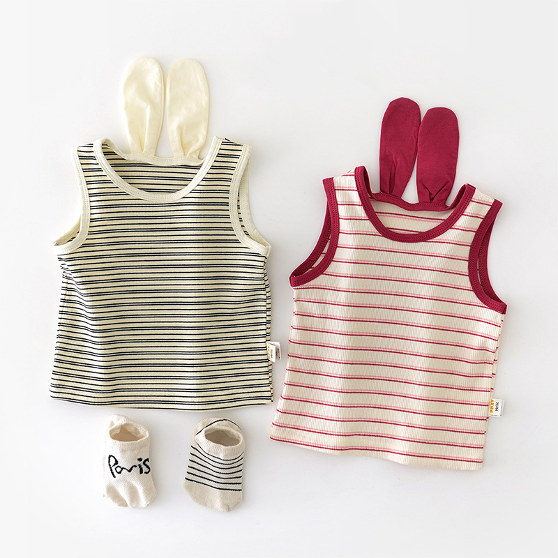 Baby Stripe Rabbit Vest
