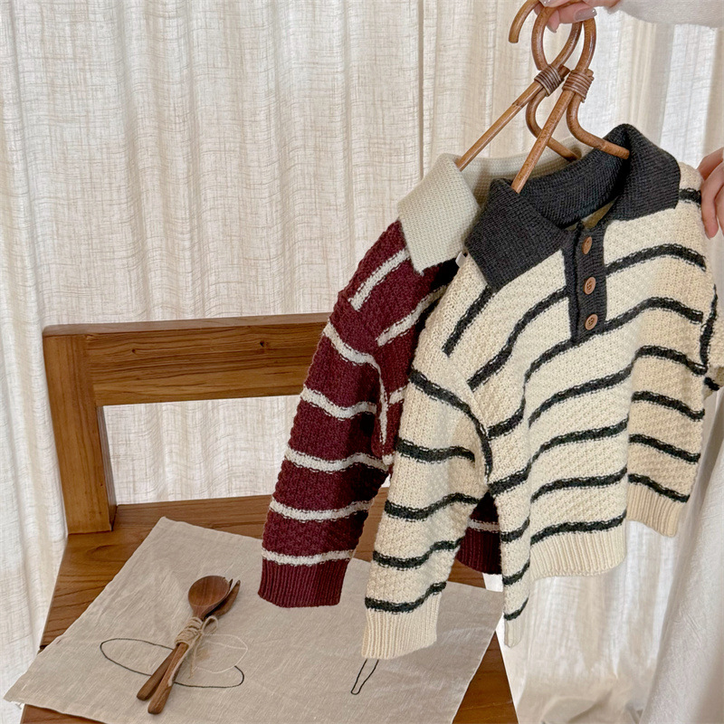 Baby Toddler Stripe Polo Sweater