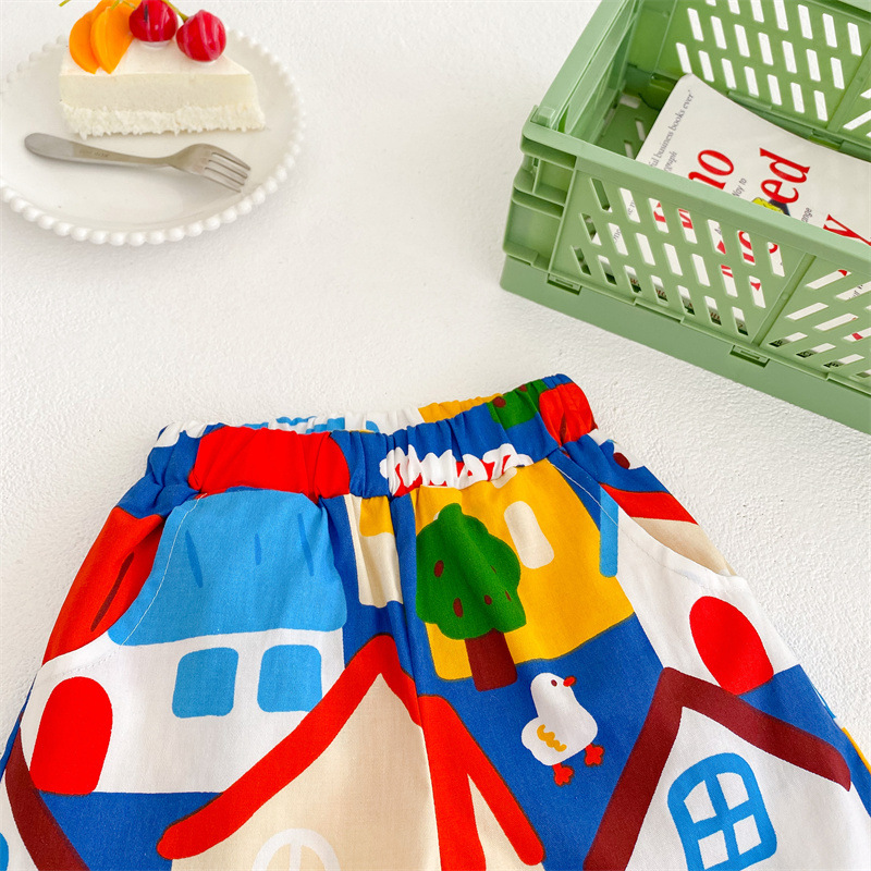 Toddler Colorful House Shorts