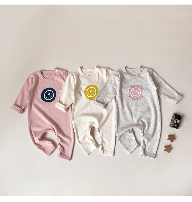 Baby Smile Face Patch Romper
