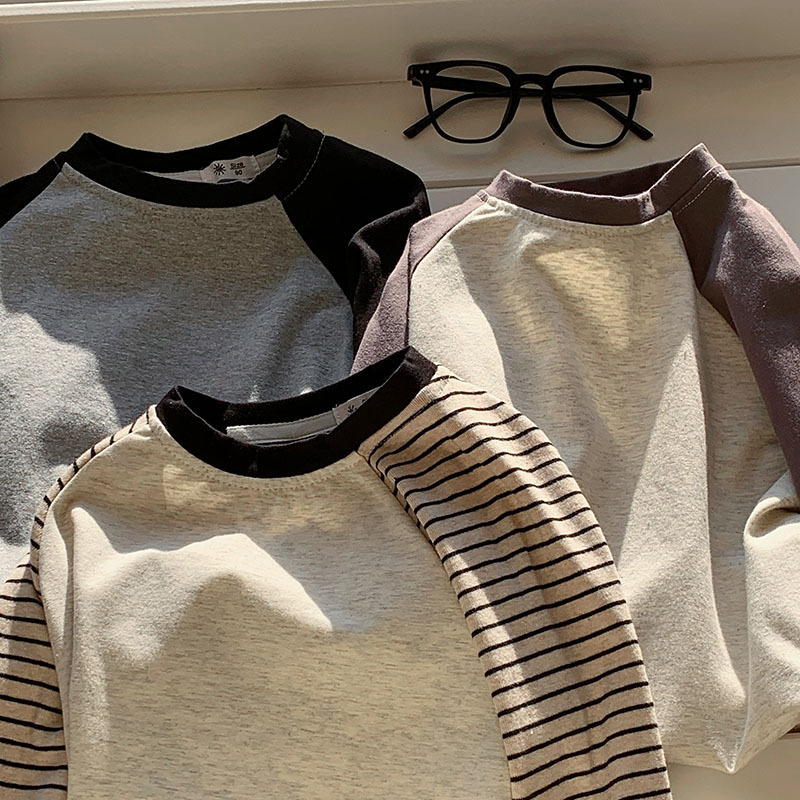 Kids Contrast Color Raglan Base Layer T-Shirt