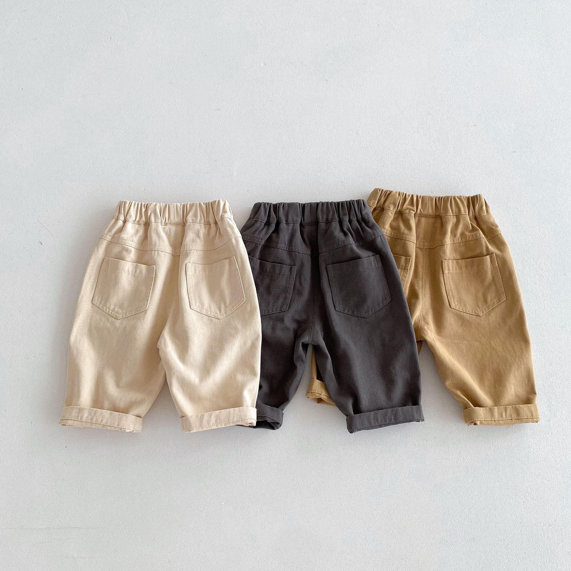Baby Solid Color Worker Essential Pants