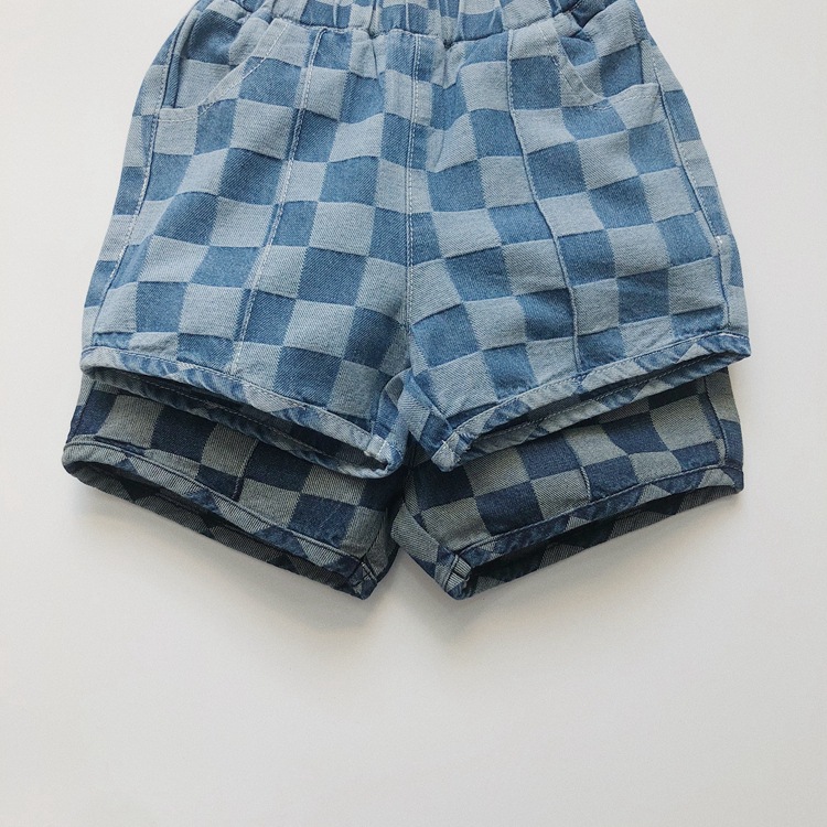 [Copy]Kid Color Block Design Loose Pants