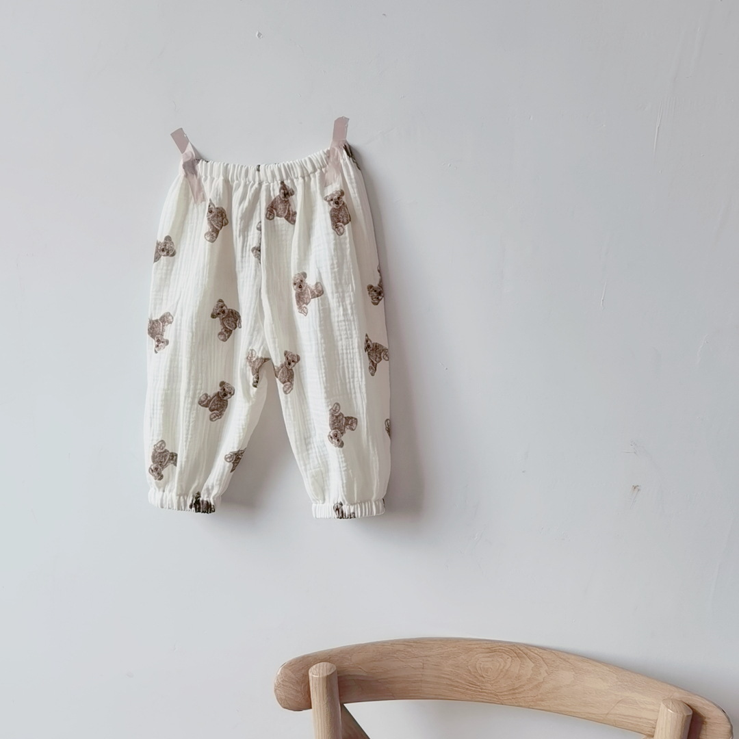 Baby Bear Florals Smile Face Pants