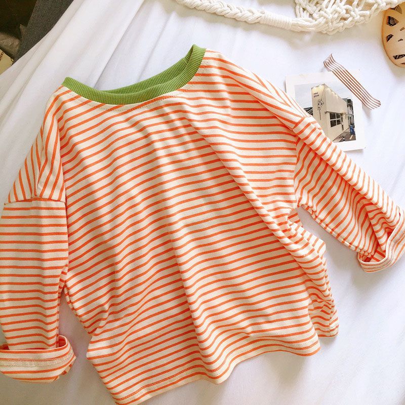 Toddler Striped Side Casual T-shirt BB40664A7D179