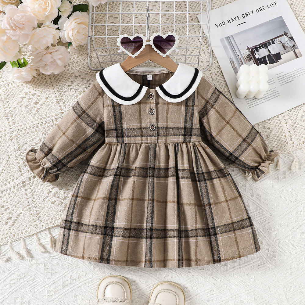 Baby Girl Brown Dress Romper