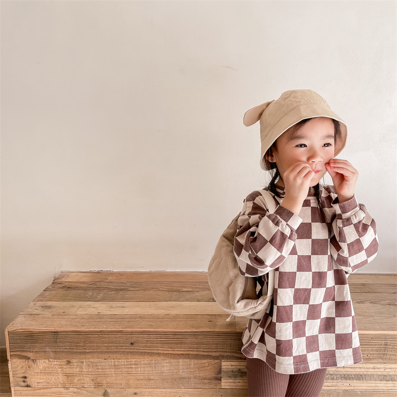 Toddler Checkerboard Long-Sleeved T-shirt