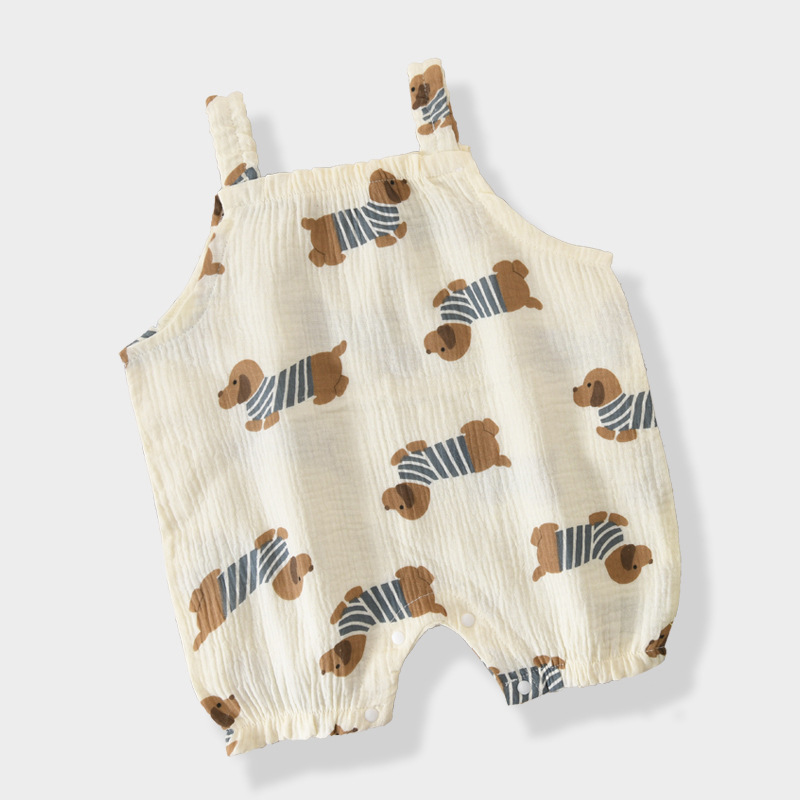 Baby Dog White Romper With Hat