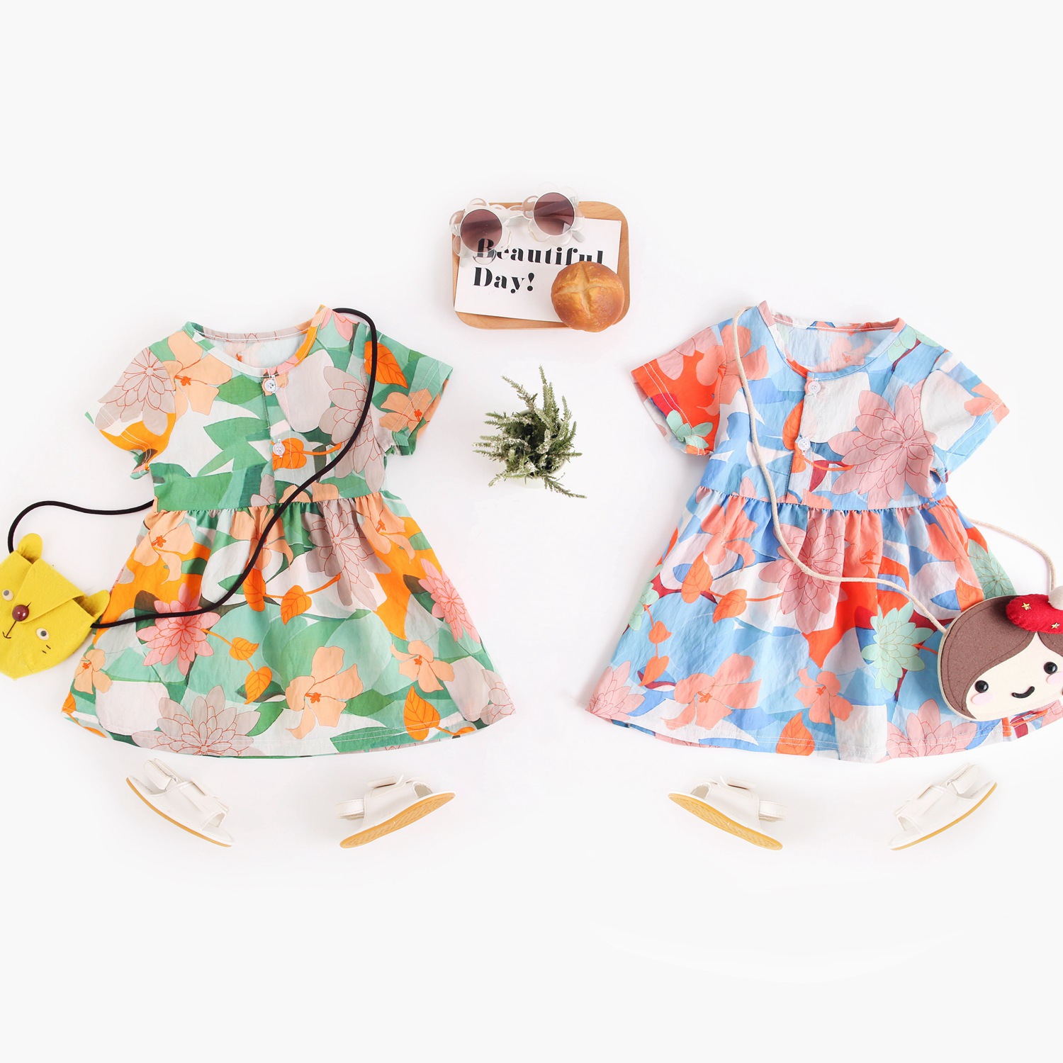 Baby Toddler Design Vintage Flower Dress