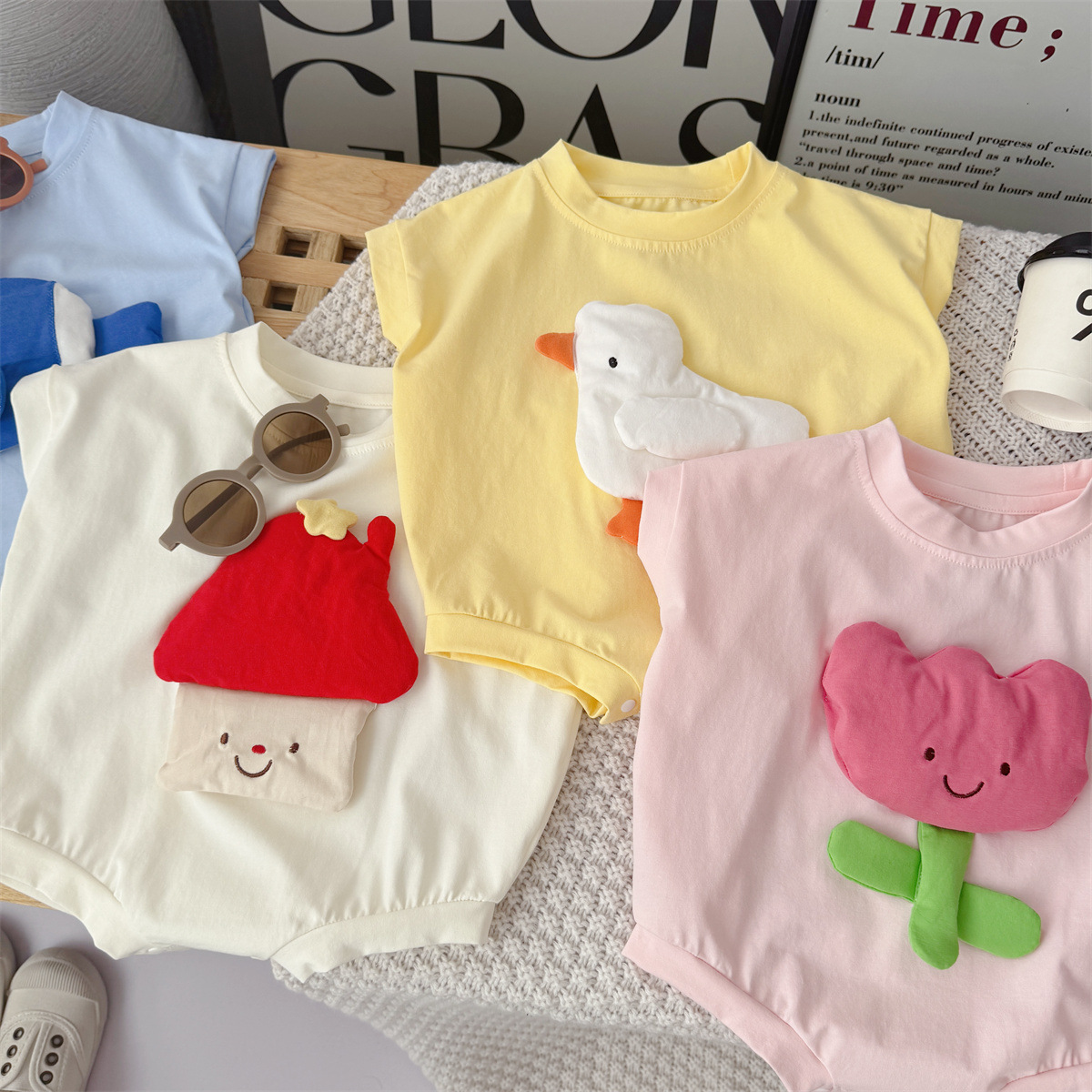 Baby Animal Flower Bodysuit