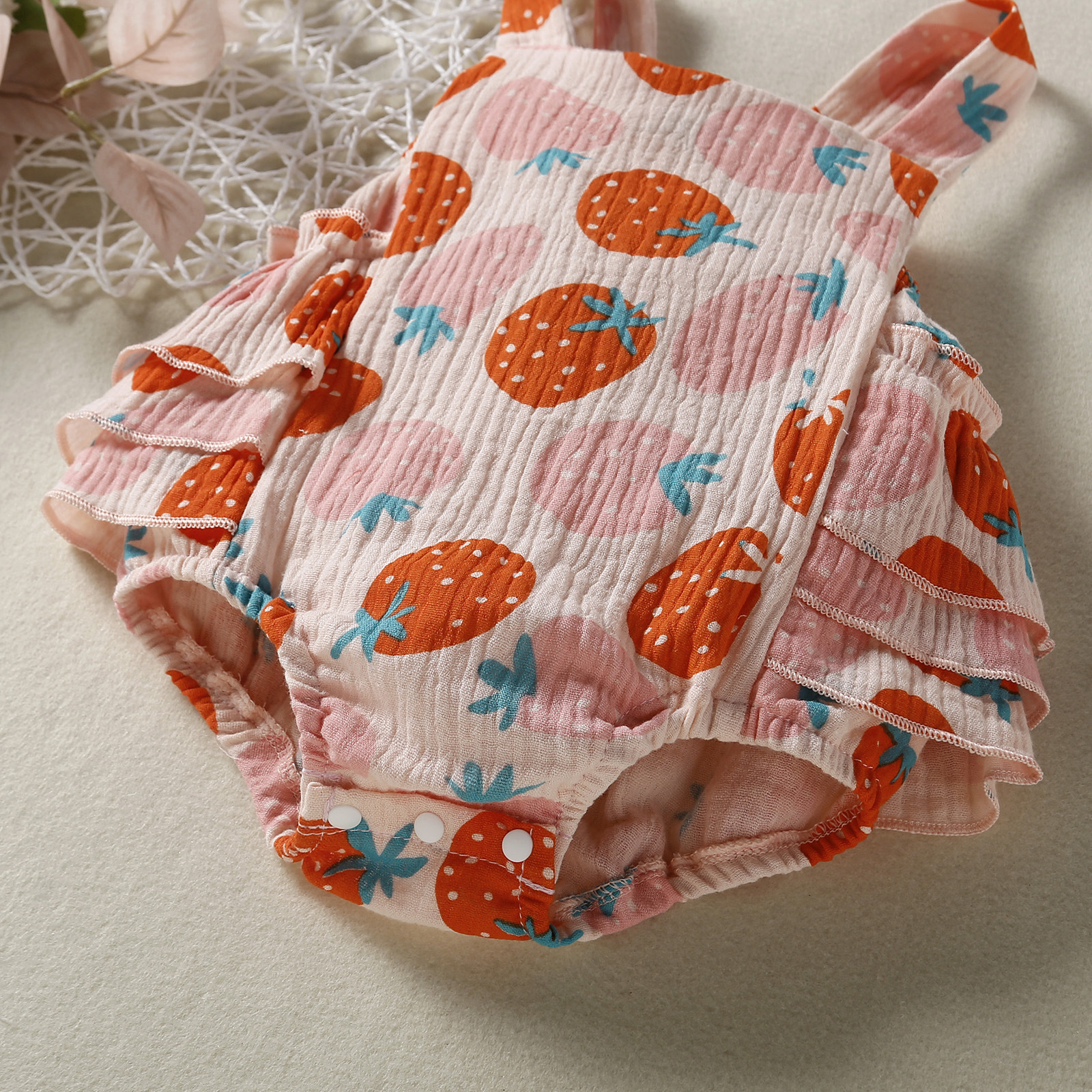 Baby Girl Strawberry PInk Bodysuit