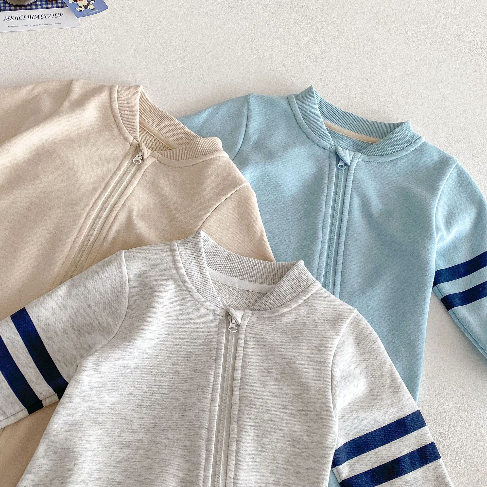 Baby Baseball Collar Jumpsuit