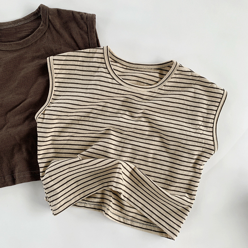 Kid Solid Color and Stripe Tank