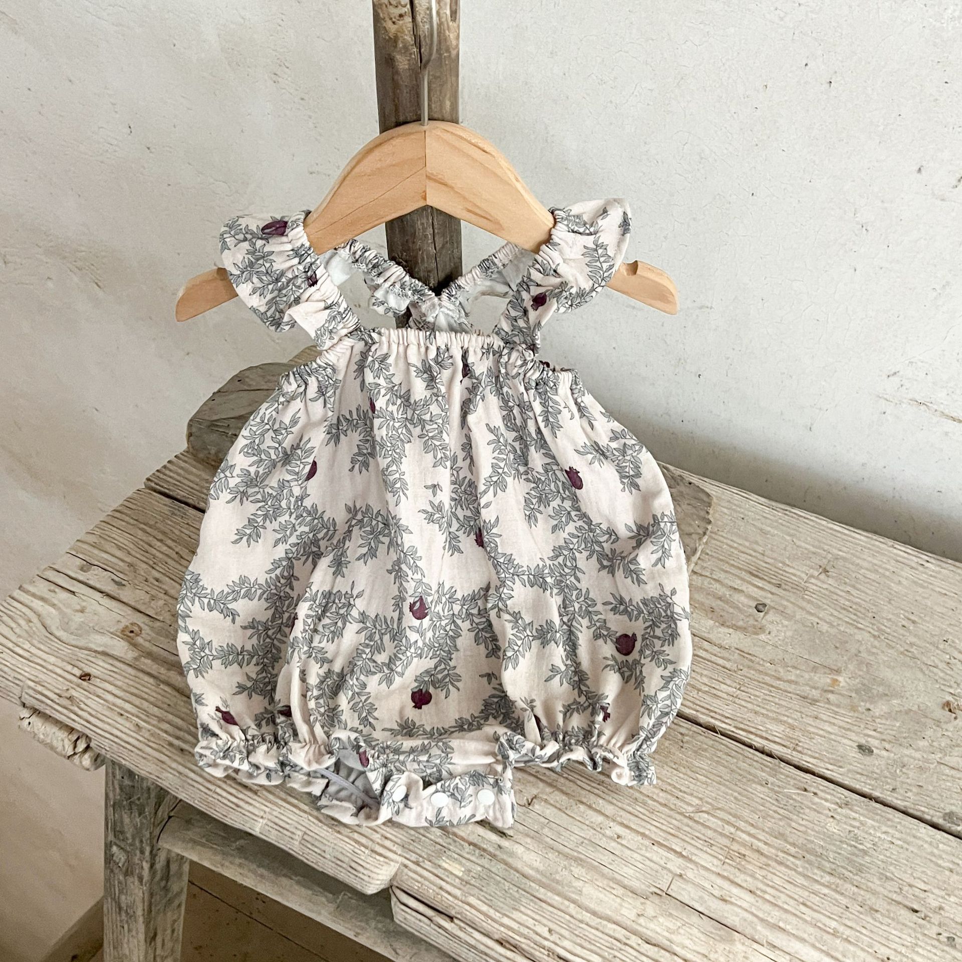 Baby Girl Floral Suspender Suit