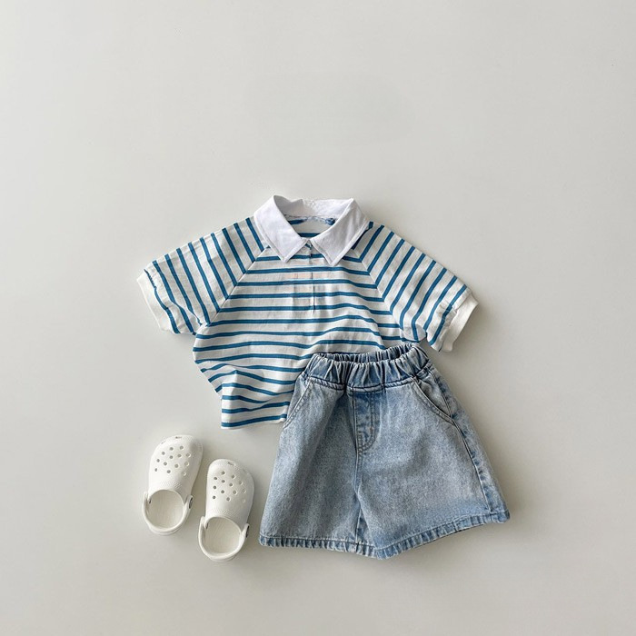 Toddler Striped Polo T-shirt