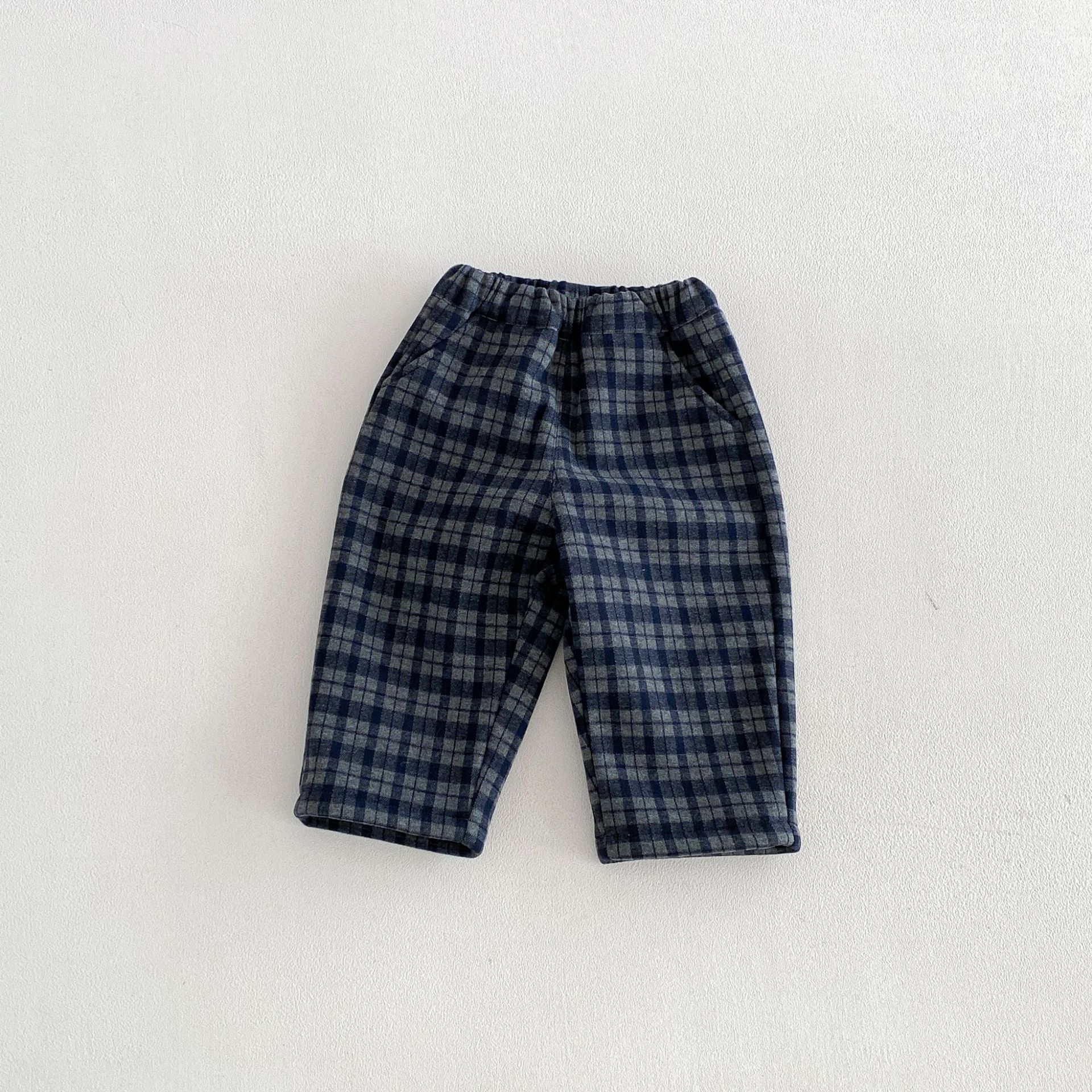 Toddler & Kids Vintage Plaid Pants Loose Pants