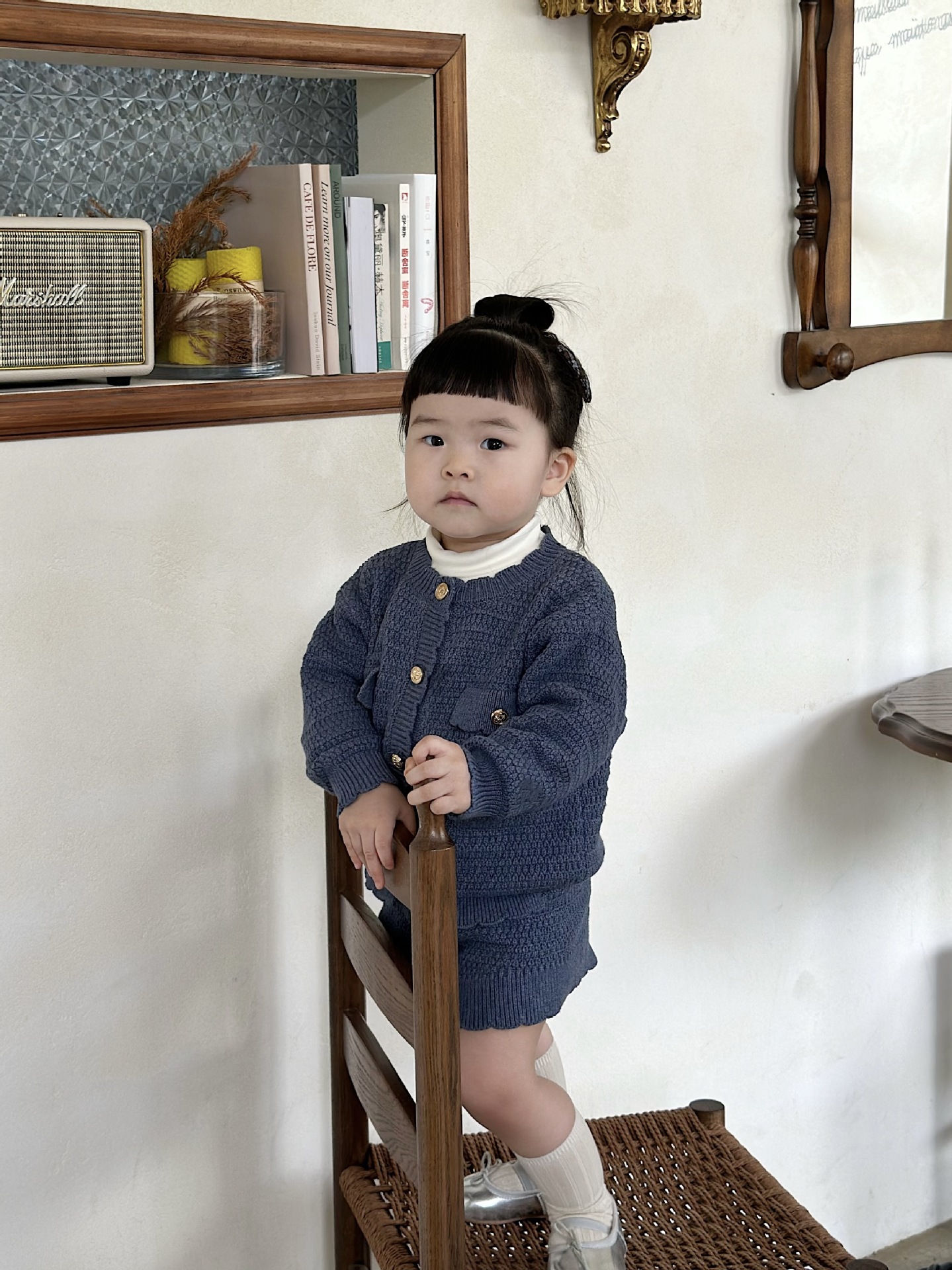Baby Toddler Girl Cardigan and Skirt Knitting Set