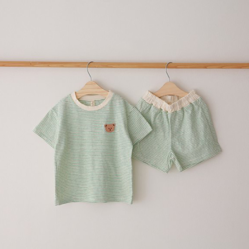 Baby 2-Piece Bear Striped Basic Set