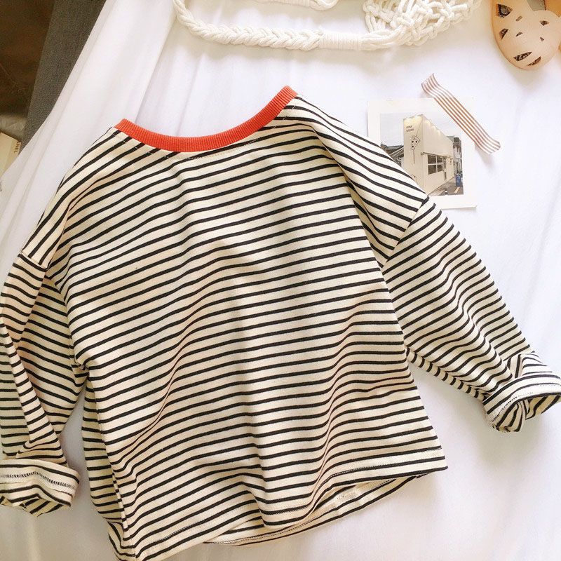 Toddler Striped Side Casual T-shirt BB40664A7D179