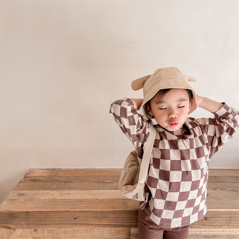 Toddler Checkerboard Long-Sleeved T-shirt
