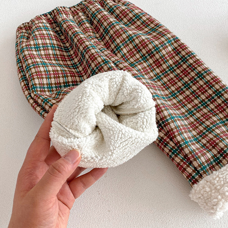 Baby Plaid Fleece Lined Pants