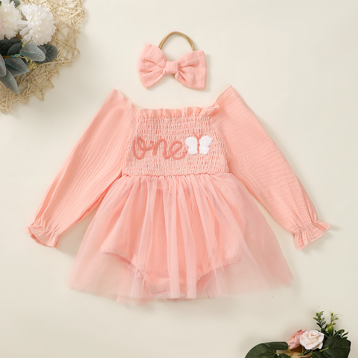 ONE Baby Butterfly Slogan Bodysuit