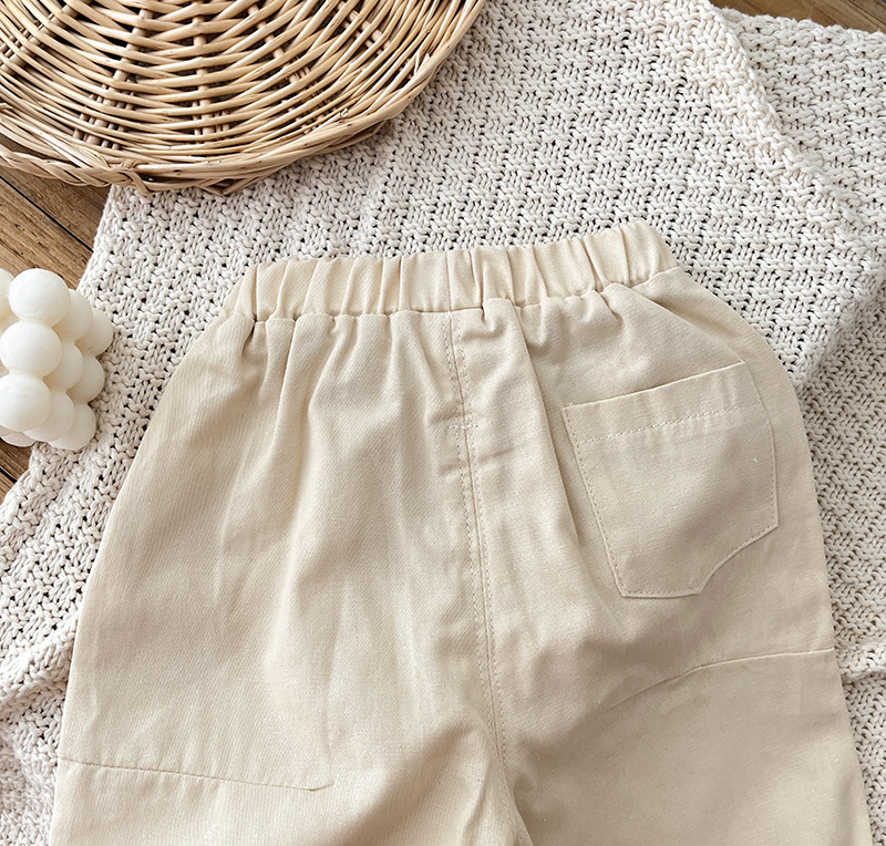 Baby Boy Solid Color Worker Loose Pants