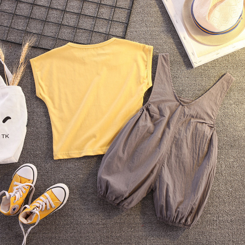 Baby Kid 2-Piece T-Shirt and Overalls Set