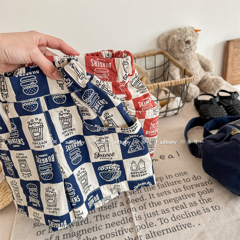 Toddler Food Checkerboard Shorts