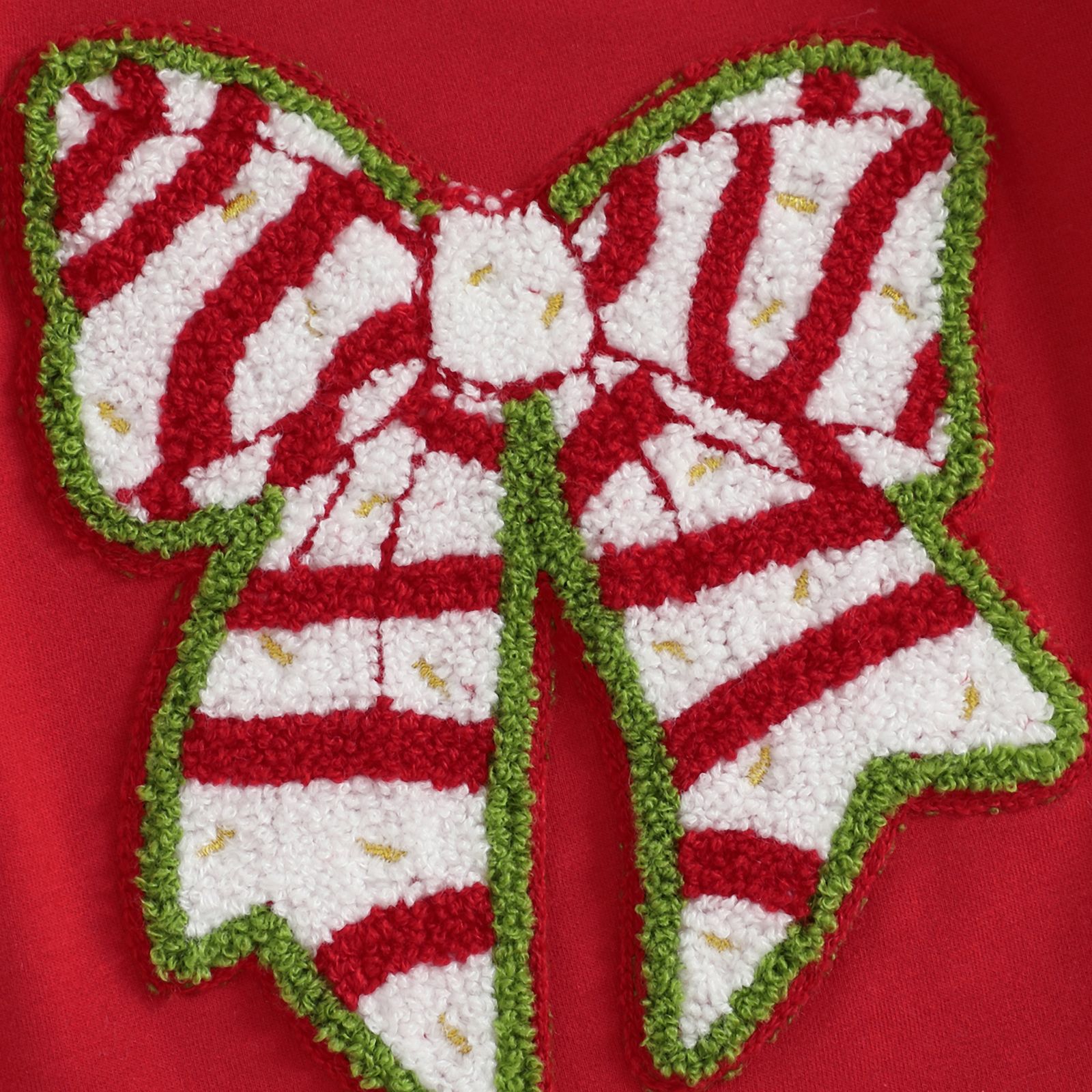 Baby Girls Christmas New Cartoon Bow Embroidered  BODYSUIT