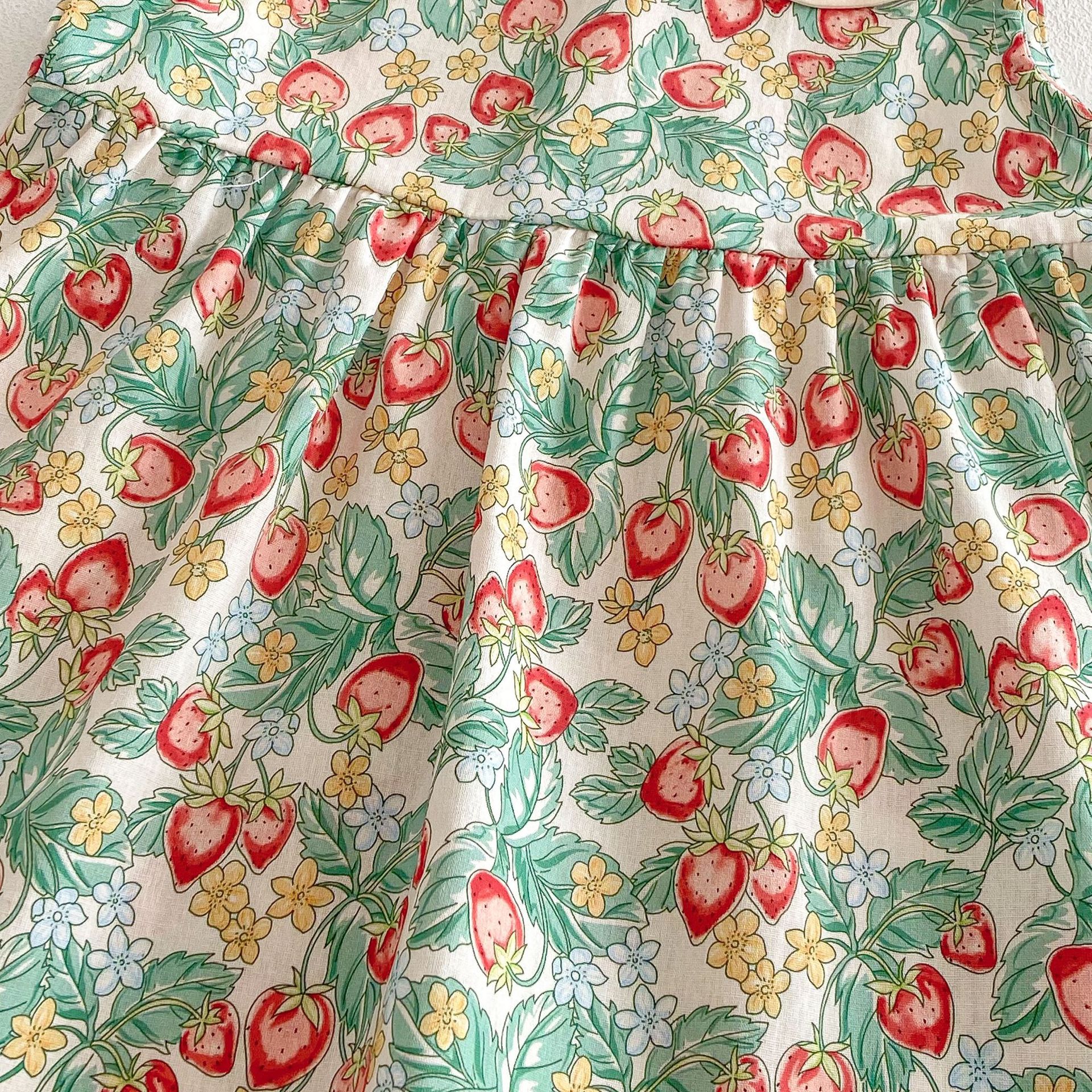 Baby Kid Girls Strawberry Princess Sundress