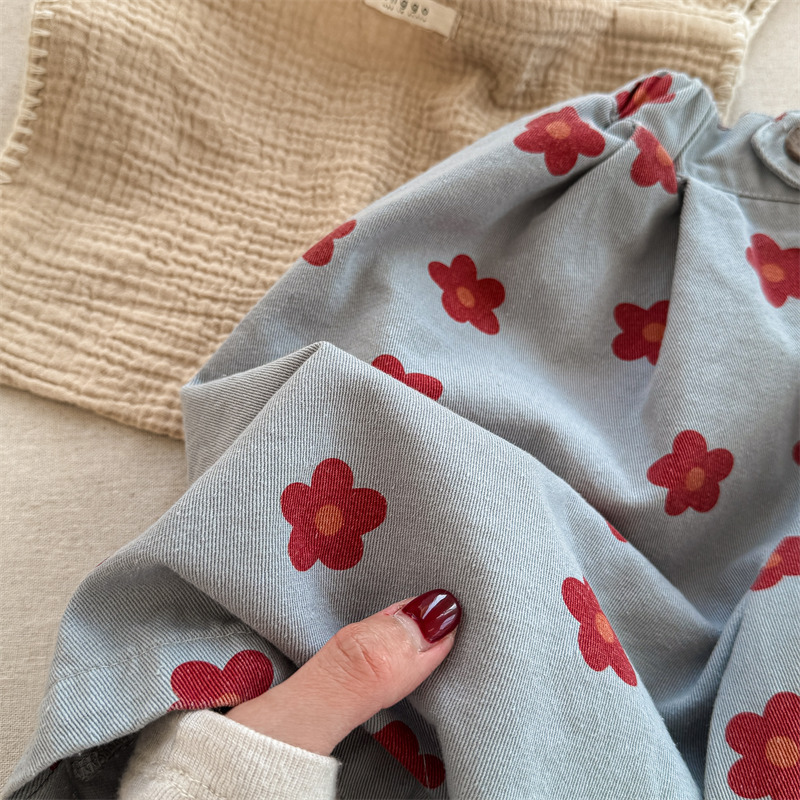 Toddler Girl Flowers Loose Pants