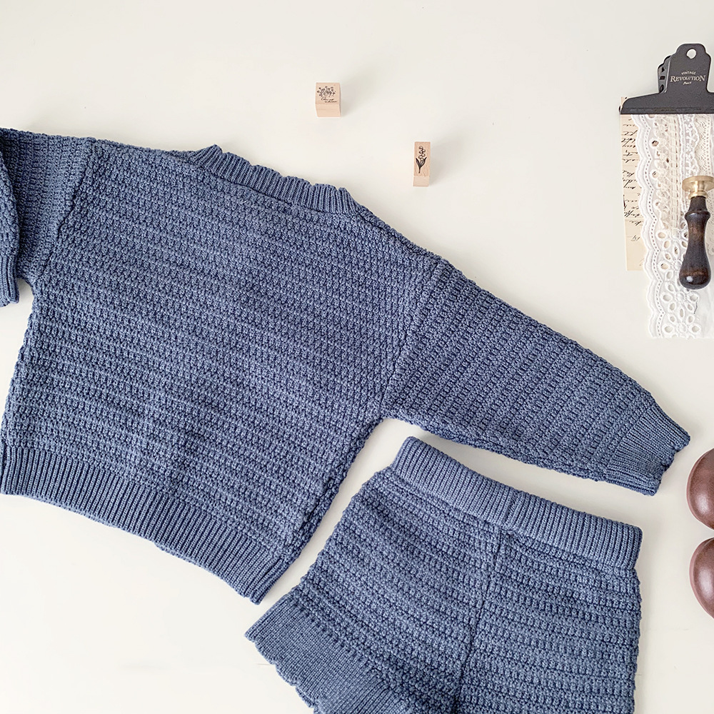 Baby Toddler Girl Cardigan and Skirt Knitting Set