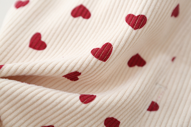 Baby Kid Heart Corduroy Overalls