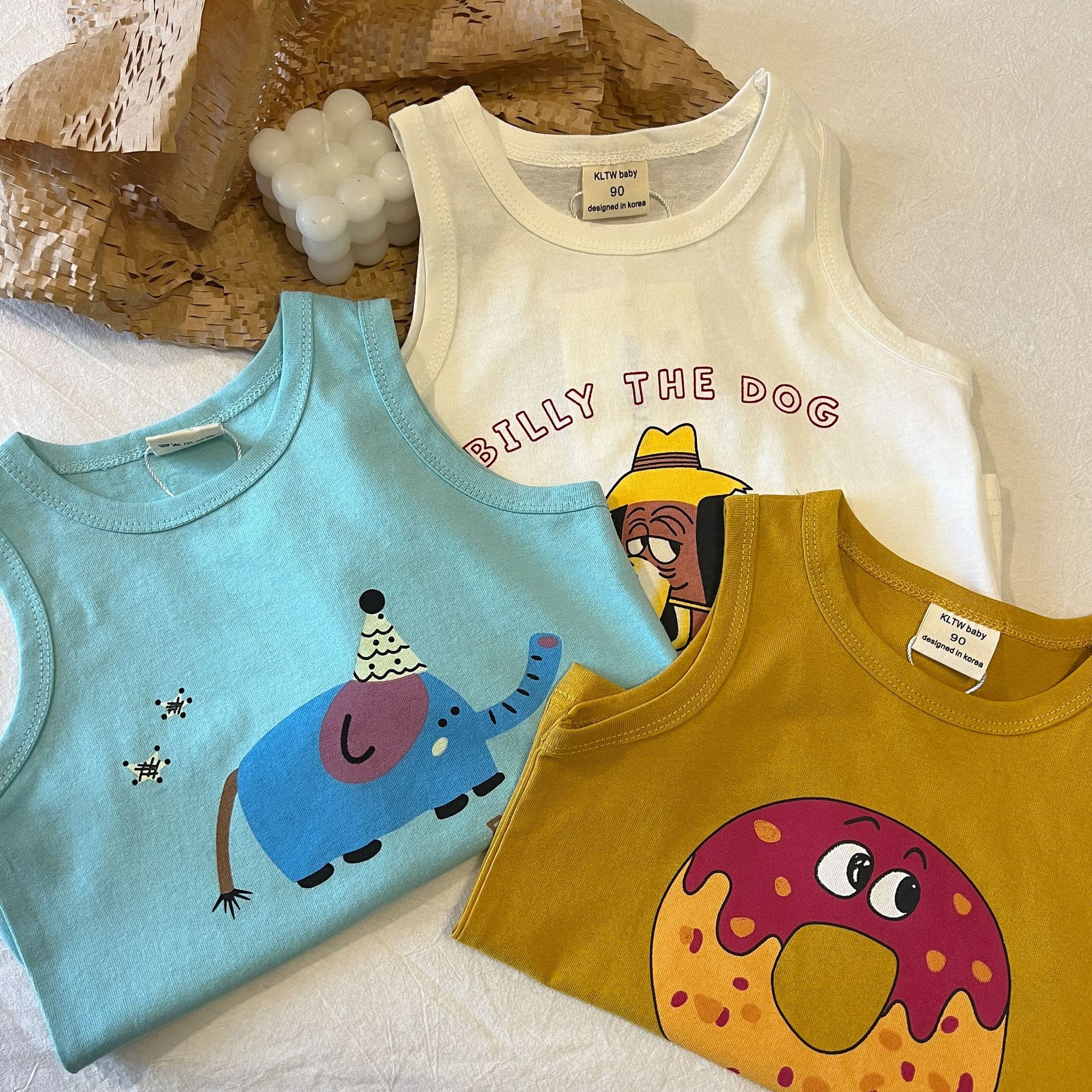 Toddler Boy Dog Elephant Donut Vest