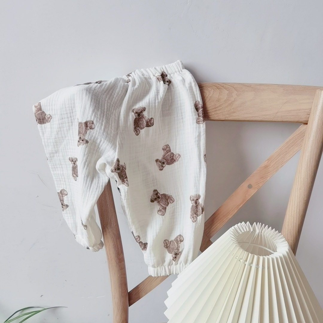 Baby Bear Florals Smile Face Pants